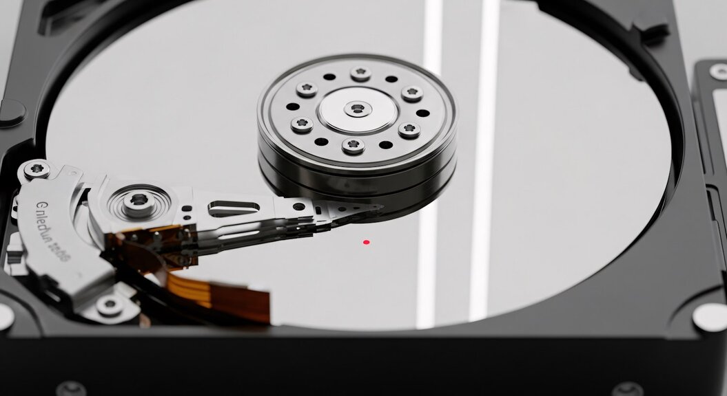 Disco rigido collegato a un computer per il recupero dati